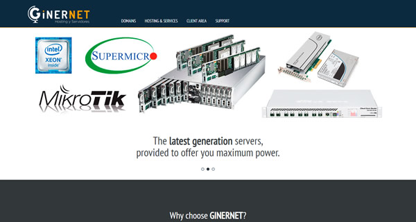 GinerNet：#黑五# 西班牙抗投诉VPS，€29.95/年起，无视版权，2G内存/1核/25gNVMe/2T流量/10G大带宽